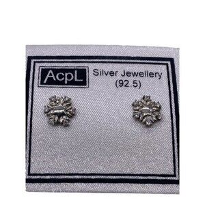 925‎ Sterling Sliver Earrings Women’s 1cm